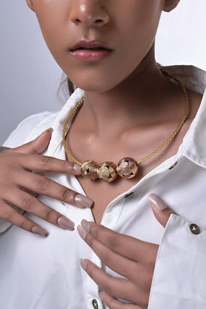 Women wearing handmade dhokra jewellery