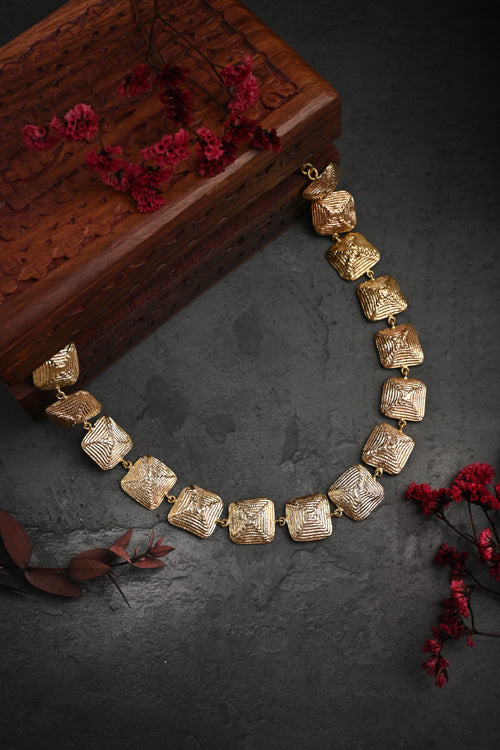 Miharu Nandini Dokra Collar Necklace