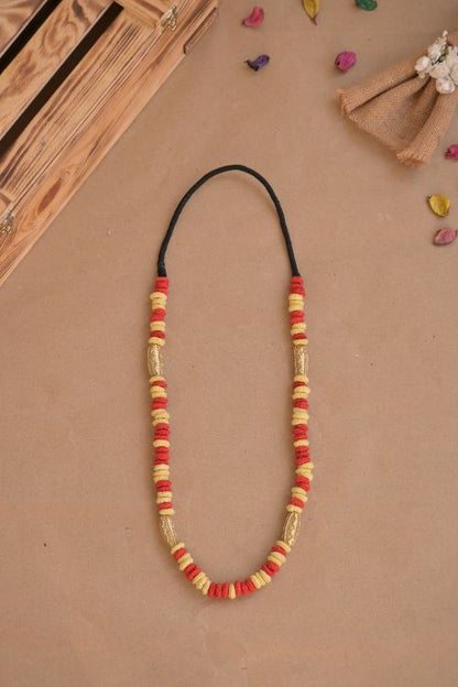 Brass Thread Opera Necklace D22b