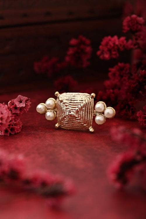 Premium dhokra finger ring