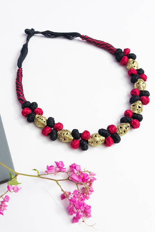 Brass Thread Choker Necklace D61i