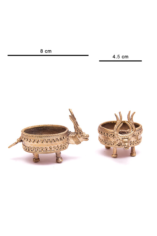 Dhokra Deer Single Tea Light Holder TLH01